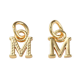 Messing Charme, mit Ringe springen, Nickel frei, , letter.m