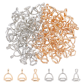 100шт. 2 цвета сплава зажимные скобы, подвесные скобы для шестигранной призмы