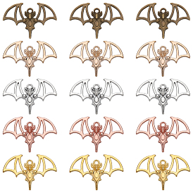 60 шт 5 цвета подвески из сплава, очарование летучей мыши