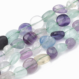 Fluorite naturel chapelets de perles, ovale
