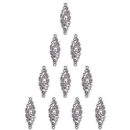 Tibetan Style Alloy Links, Matte Style, Flower