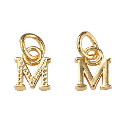 Messing Charme, mit Ringe springen, Nickel frei, , letter.m