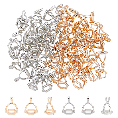 100шт. 2 цвета сплава зажимные скобы, подвесные скобы для шестигранной призмы