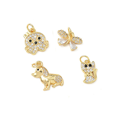 Латунные микро проложить кубического циркония подвески, стойки покрытие, без свинца и без кадмия, долговечный, с целью перехода в кольце, реальный 18 k позолоченный