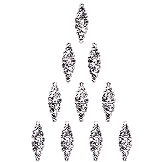 Tibetan Style Alloy Links, Matte Style, Flower