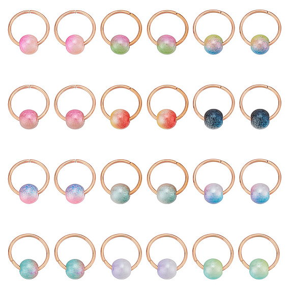 240 шт. 12 цвета, АБС-пластик, имитация жемчуга, маркеры для фиксации стежков, с кольца прыжок железа, круглые, золотые