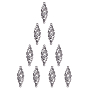 Tibetan Style Alloy Links, Matte Style, Flower