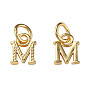 Messing Charme, mit Ringe springen, Nickel frei, , letter.m