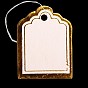 Rechteck leere Hang-Tag, Schmuck-Display Papier Preisschilder, mit Baumwollkordel, 23x17.5x0.2 mm, Loch: 2 mm, 500 Stück / Beutel