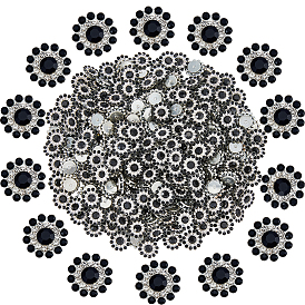 300шт. сплав стразов кабошоны, плоско-круглые