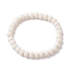 Круглые бусины из натуральной лавы, эластичные браслеты для женщин