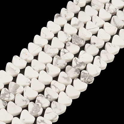 Chapelets de perles howlite naturelles , cœur
