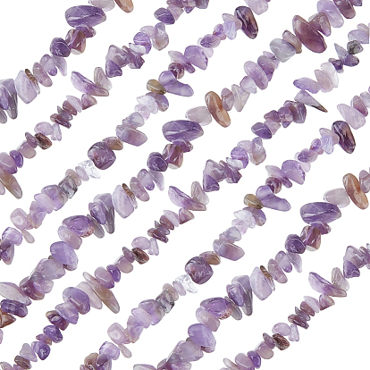 2 нити натуральный аметист чип бусины нити, окрашенные