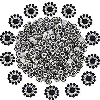 300шт. сплав стразов кабошоны, плоско-круглые