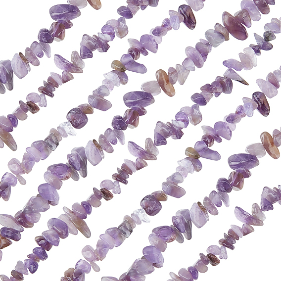 2 нити натуральный аметист чип бусины нити, окрашенные