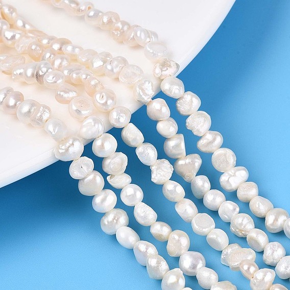 Нити из натурального культивированного пресноводного жемчуга, самородки