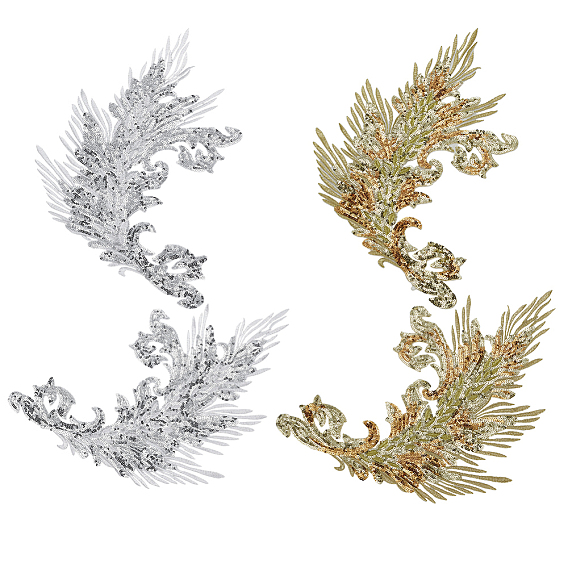 4 шт. 4 стили полиэстеровые блестящие нитки для вышивки, приклеиваемые/пришиваемые нашивки, аппликации из ткани, феникс