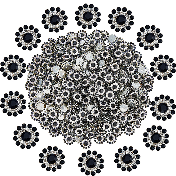 300шт. сплав стразов кабошоны, плоско-круглые