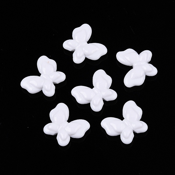 Непрозрачные акриловые бусины, бабочка