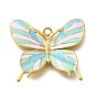 304 нержавеющей стальной эмали подвески, очарование бабочки, реальный 18 k позолоченный