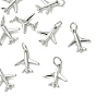 SHEGRACE Brass Pendants, Airplane Charms, Cadmium Free & Lead Free & Nickel Free