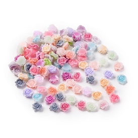 Flower Opaque Resin Cabochons