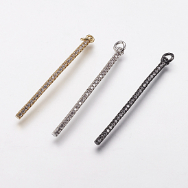 Brass Micro Pave Cubic Zirconia Pendants