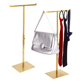 Стенды для показа Т-образных стяжек из нержавеющей стали, вешалки для сумок и шляп с регулируемой высотой