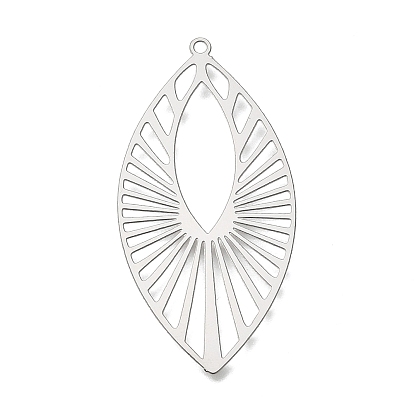 201 подвески из нержавеющей стали, Очарование лошадиных глаз, гравированные металлические украшения