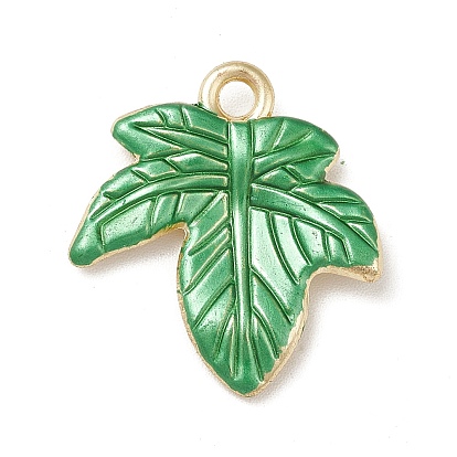Crémaillère placage pendentifs en émail d'alliage, or et de lumière, feuille d'érable