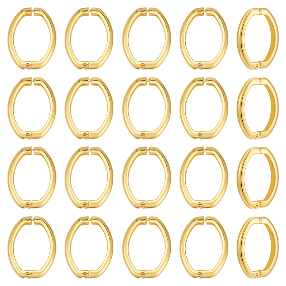 20шт. латунные застежки-крутилки, без кадмия и без свинца, стойки покрытие, овальные