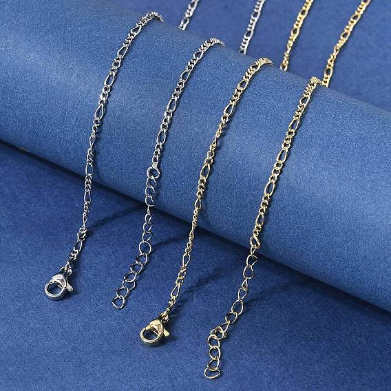 Латунные цепочки Фигаро для женщин, стойки покрытие, без кадмия и без свинца, долговечный