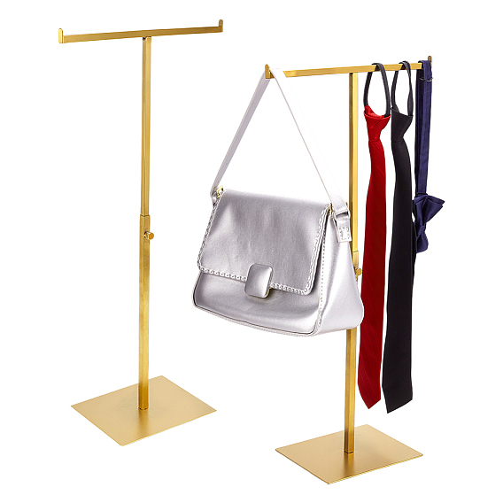Стенды для показа Т-образных стяжек из нержавеющей стали, вешалки для сумок и шляп с регулируемой высотой