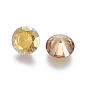 Electroplated Cubic Zirconia Pointed Back Cabochons, Diamond, Faceted