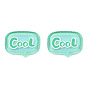 Transparent Printed Acrylic Cabochons, with Glitter Powder, Rectangle with Cool