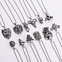 Gothic 316 Surgical Stainless Steel Pendant Box Chain Necklaces for Men, Silver Color Plated
