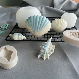DIY Silicone Candle Molds, for Scented Candle Making, Shell/Conch