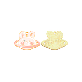 Zinc Alloy Enamel Pendants, Planet Rabbit