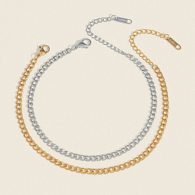 Модные 3.7мм 304 браслеты на ногу из нержавеющей стали с витой цепочкой для женщин