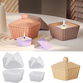 DIY Silicone Candle Holder Molds, for Candle Making, Trapezoid