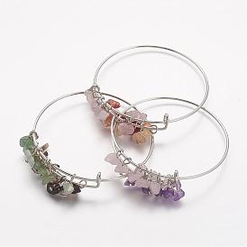 Bracelets de charme de fer réglable, avec puce beads
