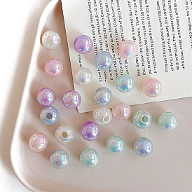 Непрозрачный акрил европейского бисера, бусины с большим отверстием, круглые