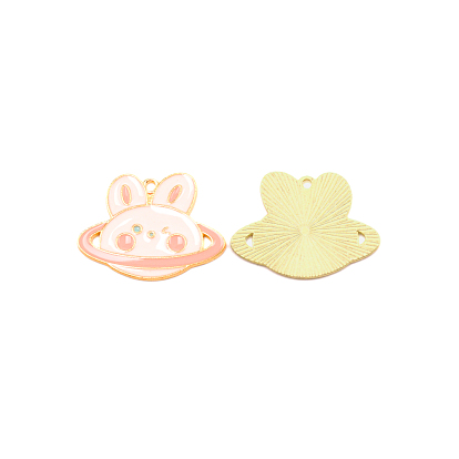 Zinc Alloy Enamel Pendants, Planet Rabbit