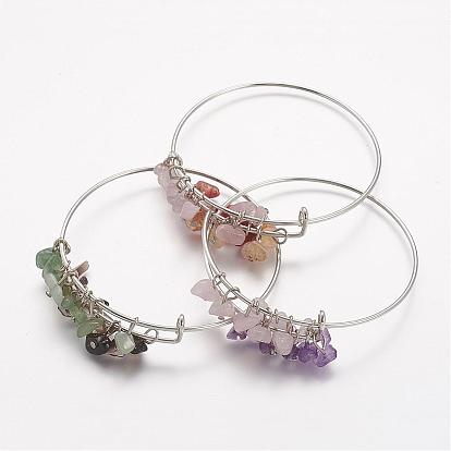 Bracelets de charme de fer réglable, avec puce beads