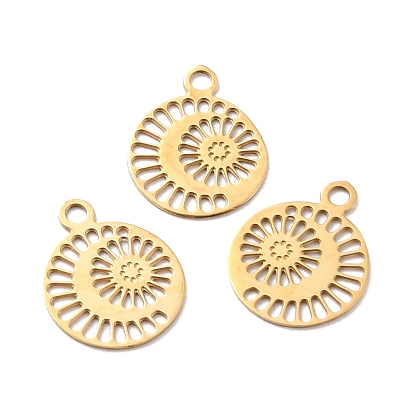 Ионное покрытие (ip) 316 хирургические подвески из нержавеющей стали, полый, плоские круглые с солнцем