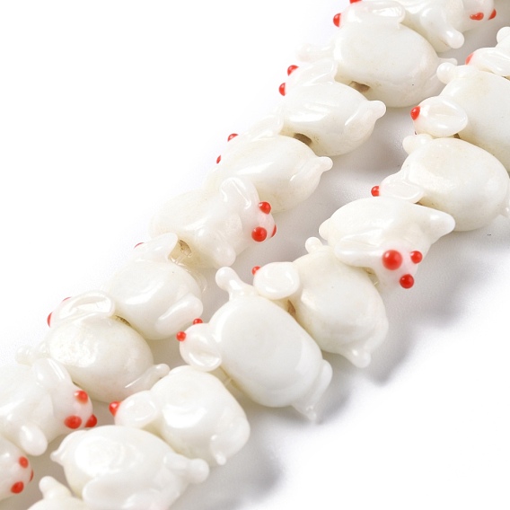 Handmade Lampwork Beads, Bumpy, Rabbit
