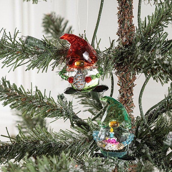 Рождественские акриловые подвесные украшения в виде гнома, для подвесных украшений на елку