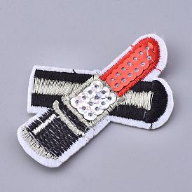 Computerized Embroidery Cloth Iron on/Sew on Patches, with Paillette, Costume Accessories, Appliques, Lipstick