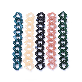 Handgefertigte Acryl-Bordsteinketten, verdrillten Kette, Nachahmung Edelstein-Stil, für Schmuck machen