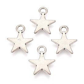 Сплавочные подвески тибетского стиля, без кадмия и без свинца, звезда